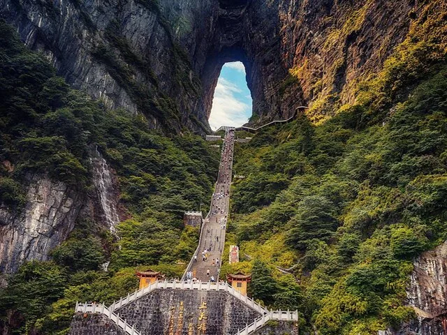 Tianmen Cave and the Stairway to Heaven in Tianmen Mountain