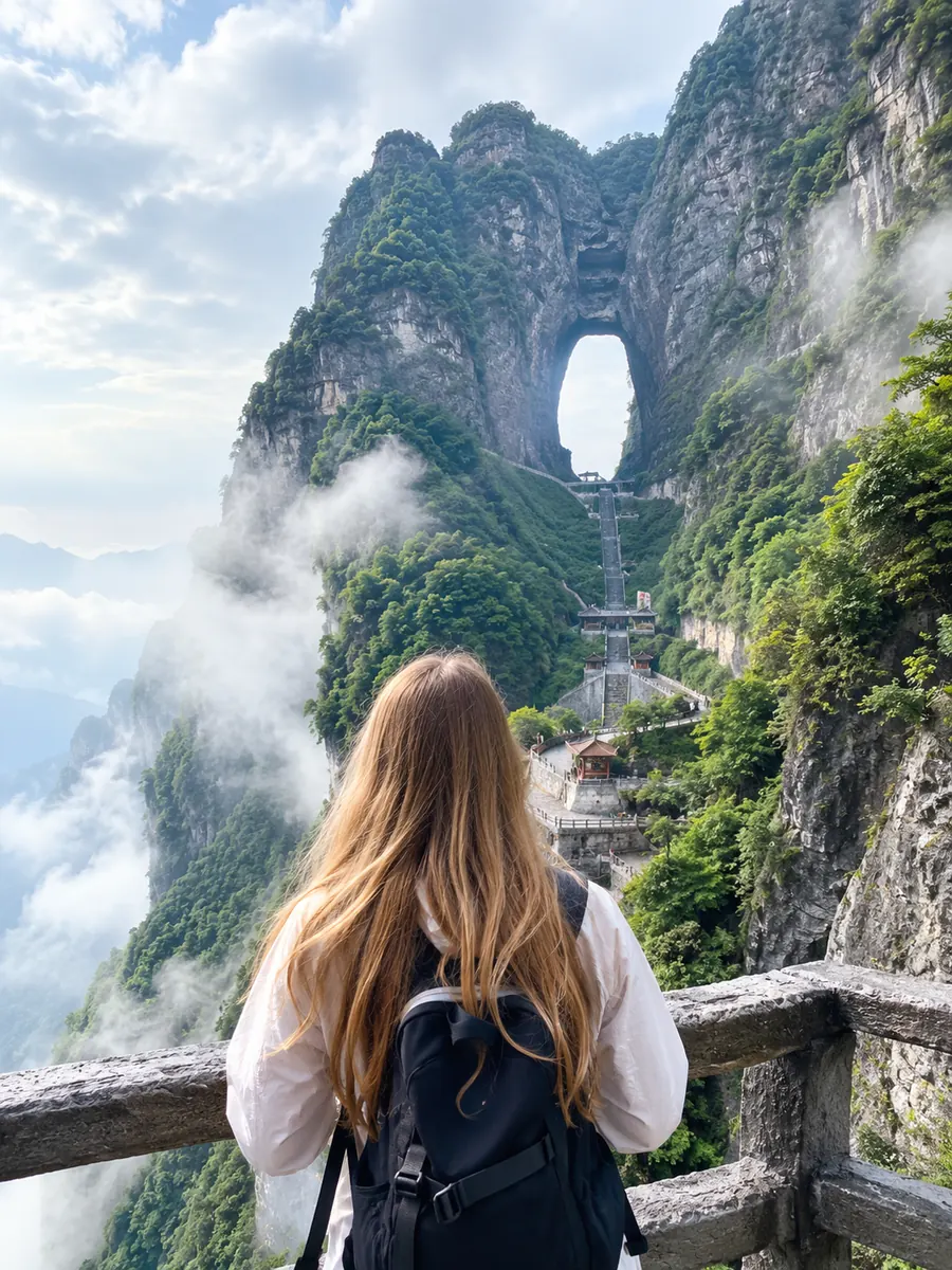 View at Tianmen Mountain